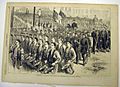 Evacuation Day Parade of First Division, New York State Militia, newspaper illustration MET MIDP2005.126.2