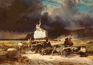 Federico Paolo Nerly, Transporting Marble to the Sculptor Thorwaldsen in Rome