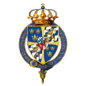 Gartered coat of arms of Charles XI, King of Sweden, KG