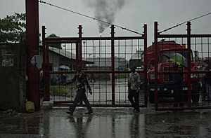 Gates of oil refinery in Port Harcourt