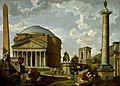 Giovanni Paolo Panini - Fantasy View with the Pantheon and other Monuments of Ancient Rome - 61.62 - Museum of Fine Arts