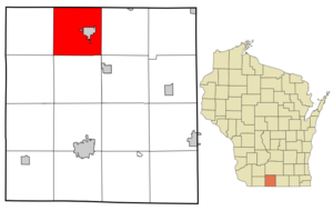 Green County Wisconsin incorporated and unincorporated areas New Glarus (town) highlighted