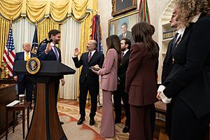 JD Vance administers the oath of Howard Lutnick as Commerce Secretary (2025)