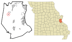Location of Cedar Hill Lakes, Missouri