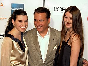 Julianna Margulies Andy Garcia and Dominik Garcia at the Tribeca Film Festival