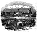 London and North Western passenger locomotive - circa 1852 illustration