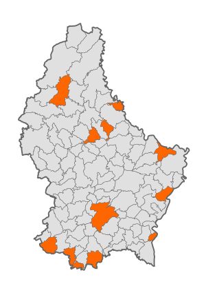 Luxembourg cities map