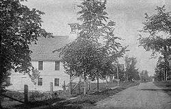 Main Street, Showing Church, Errol, NH (caption removed)