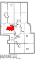 Map of Richland County Ohio Highlighting Ontario City