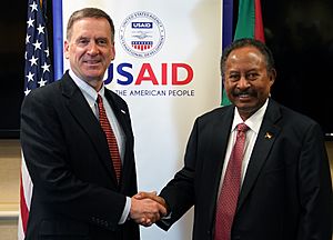 Mark Green and Abdalla Hamdok at USAID HQ (2)