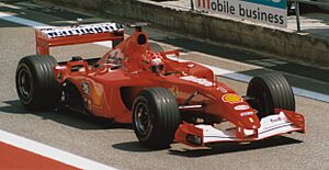 Michael Schumacher, Ferrari F2001 (8968595731) (cropped)