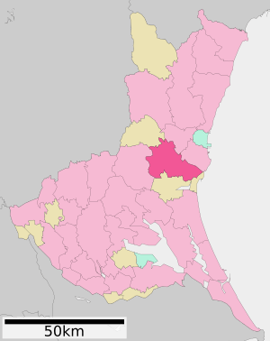 Location of Mito in Ibaraki Prefecture
