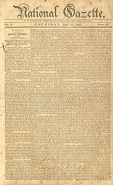 National Gazette, April 12, 1792 issue