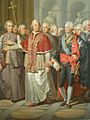 Pope Pius VI and Gustav III by Bénigne Gagneraux (1786)