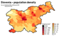 Population density in Slovenia