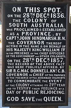 Proclamation Day plaque