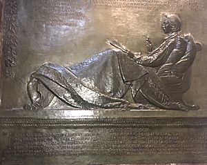 Robert Louis Stevenson sculpture in St. Giles' cathedral