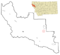Sanders County Montana Incorporated and Unincorporated areas Hot Springs Highlighted