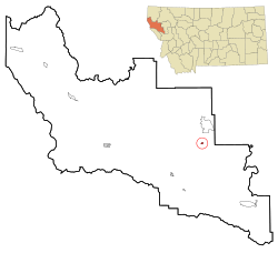 Location of Hot Springs, Montana