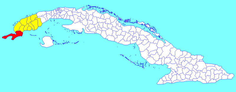 Sandino (Cuban municipal map)
