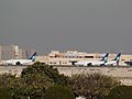 Saudi Aramco airplanes parked in the general aviation terminal, King Fahd International Airport