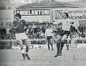 Serie A 1976-77, Perugia Torino 1-1, Aldo Agroppi e Renato Zaccarelli