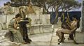 Sir Lawrence Alma-Tadema, RA, OM - Sappho and Alcaeus - Walters 37159