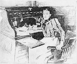 Sketch of Elise Mercur 1898