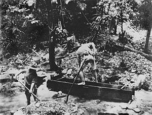 StateLibQld 1 160661 Tin mining in the Bloomfield River district, ca. 1884