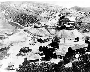 Tesla, California in black and white