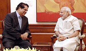 The President, Development Bank of BRICS Countries, Shri K.V. Kamath calls on the Prime Minister, Shri Narendra Modi, in New Delhi on May 28, 2015