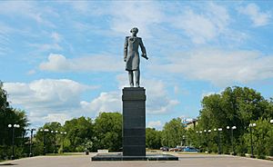 The Shoqan Shynghysuly Walikhanov monument in Kokshetau, Kazakhstan, 1