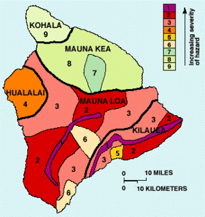 USGS Hawaii Island Lava Hazard Map