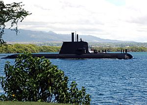 US Navy 040823-N-3019M-003 The Australian Collins-class submarine, HMAS Rankin (SSK 78), enters Pearl Harbor for a port visit after completing exercises in the Pacific region