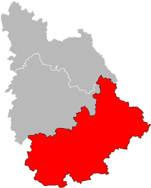 Location of Montmorillon in Vienne