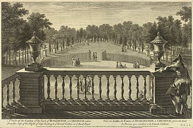 View of Burlington's Garden at Chiswick from the Steps in the Back John Donowell c1763