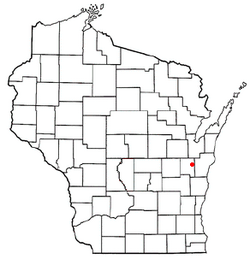 Location of Rantoul, Wisconsin