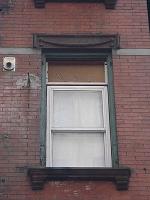 Windows of 109 Washington Street -- Image c. 2012.