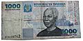 1000 tz shillings front