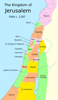 1187 Kingdom Of Jerusalem based on 1889 map