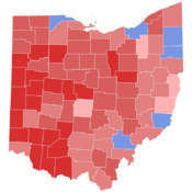 2010 United States Senate election in Ohio results map by county