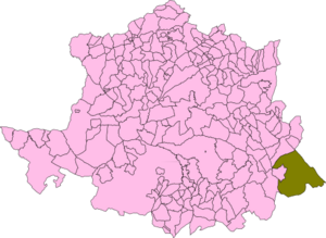 Location of Alía in Cáceres
