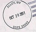 Alloy WV postmark