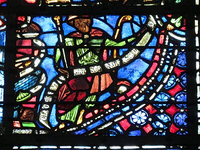 Baie 9 - Vitrail de Saint-Joseph 3 - déambulatoire, cathédrale de Rouen