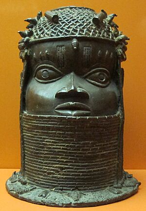 Benin, testa commemorativa di re oba, fine XVIII sec