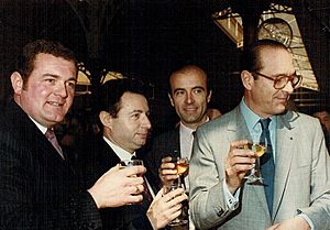 Bernard Quesson - Claude-Gérard Marcus - Alain Juppé - Jacques Chirac en 1988.jpg