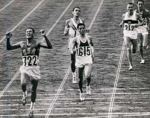 BillyMills Crossing Finish Line 1964Olympics