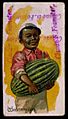 Black boy carrying a watermelon lithograph