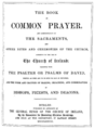 Book of Common Prayer (Church of Ireland, 1878, title page)