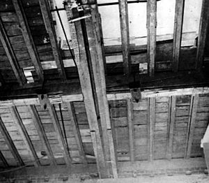 Broken Beam under Margaret Truman's Sitting Room-ca.-1949
